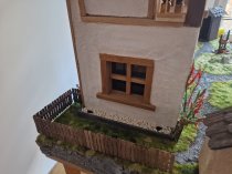 Bauernstall Meran Krippenstall Holz 12 cm Figuren