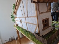 Bauernstall Meran Krippenstall Holz 12 cm Figuren