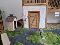 Bauernstall Meran Krippenstall Holz 12 cm Figuren